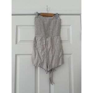 Abercrombie Strapless Smocked Romper small